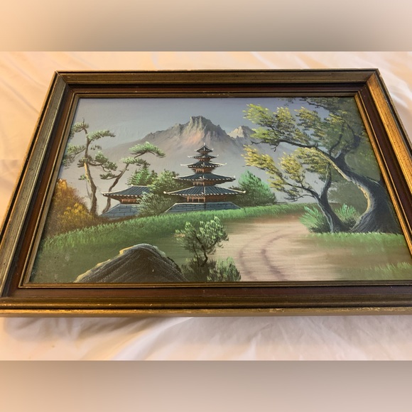 Original Vintage Japanese Oil Painting - Picture 3 of 7